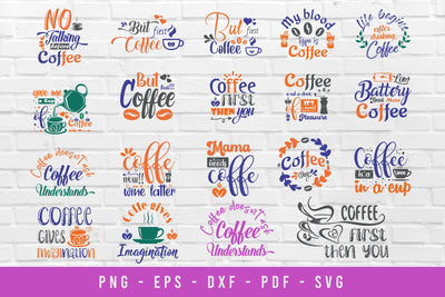 Coffee Bundle SVG | Coffee SVG Quotes - Sayings Bundle SVG balya ibnu bi malkan 