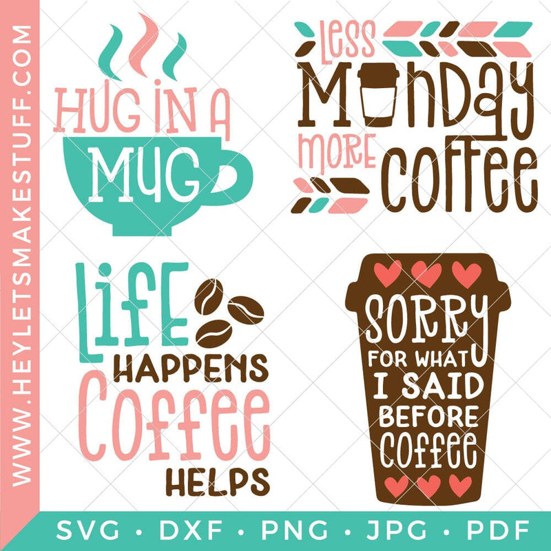 Coffee Bundle SVG Hey Let's Make Stuff 