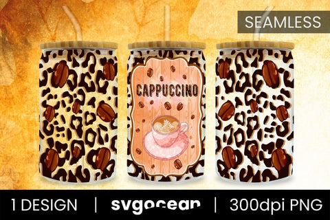 Coffee Can Glass Bundle | PNG | 16 Oz Libbey Glass Sublimation SvgOcean 