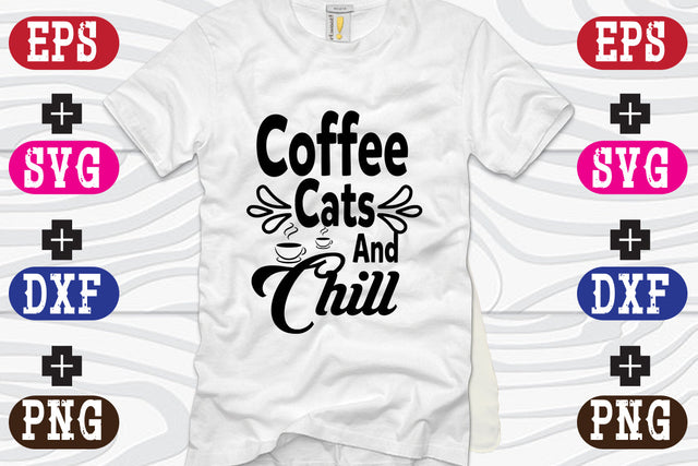Coffee Cats And Chill SVG Nurstore 