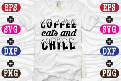 Coffee Cats And Chill SVG Nurstore 
