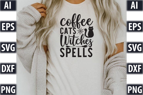 coffee cats witches spells SVG SVGista 