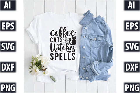 coffee cats witches spells SVG SVGista 