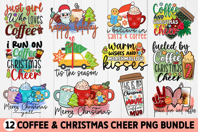 Coffee & Christmas Cheer Sublimation Bundle SVG Regulrcrative 