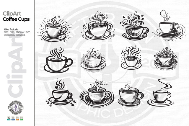 Coffee Cup Clipart SVG AfterTenDesign 