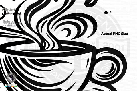 Coffee Cup Clipart SVG AfterTenDesign 