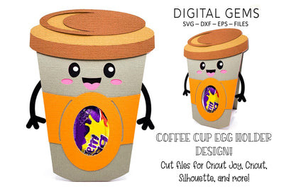 Coffee cup Egg holder svg SVG Digital Gems 