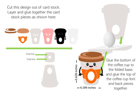 Coffee cup Egg holder svg SVG Digital Gems 