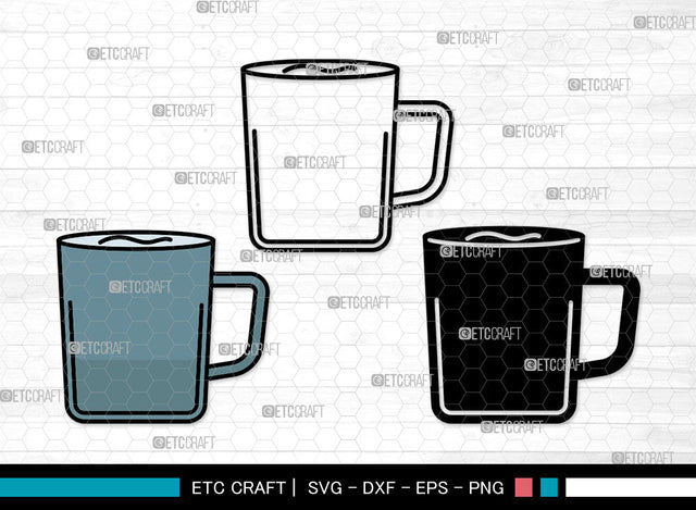 Coffee Cup Icons Color, Coffee Cup Svg, Coffee Mug Svg, Coffee Cups, Tea Cup, Coffee Cup Bundle, Icon Bundle, Svg Cut File, Dxf, Eps, Png, SVG ETC Craft 