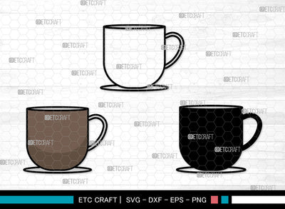 Coffee Cup Icons Color, Coffee Cup Svg, Coffee Mug Svg, Coffee Cups, Tea Cup, Coffee Cup Bundle, Icon Bundle, Svg Cut File, Dxf, Eps, Png, SVG ETC Craft 