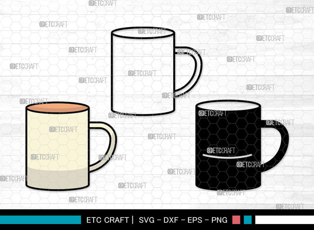 Coffee Cup Icons Color, Coffee Cup Svg, Coffee Mug Svg, Coffee Cups, Tea Cup, Coffee Cup Bundle, Icon Bundle, Svg Cut File, Dxf, Eps, Png, SVG ETC Craft 