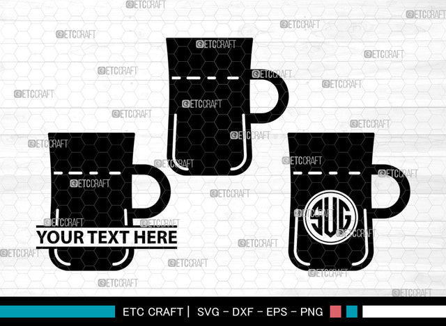 Coffee Cup Icons Monogram, Coffee Cup Svg, Coffee Mug Svg, Coffee Cups, Tea Cup, Coffee Cup Monogram, Icon Monogram, Svg Cut File, Dxf, Eps, Png, SVG ETC Craft 