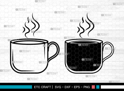 Coffee Cup Svg, Coffee Mug Svg, Coffee Mug Icon Svg, Hot Coffee Svg, Coffee Svg, Coffee Cup SVG ETC Craft 