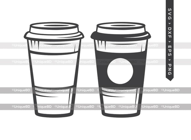 Coffee Cup SVG Cut File | Coffee Mugs Svg | Coffee Svg | Cafe Scup Svg | Cup Svg | Dxf | Eps | Png | Silhouette | Cut File SVG ETC Craft 
