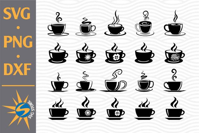 Coffee Cup SVG, PNG, DXF Digital Files Include SVG SVGStoreShop 