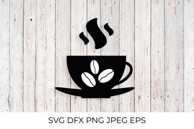 Coffee cup with coffee beans SVG SVG LaBelezoka 