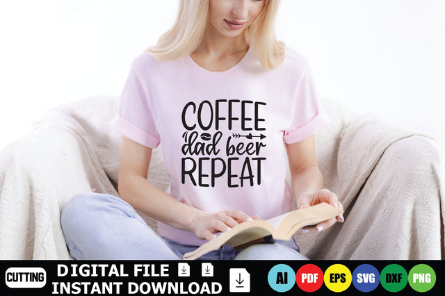 Coffee Dad Beer Repeat SVG Shahin alam 
