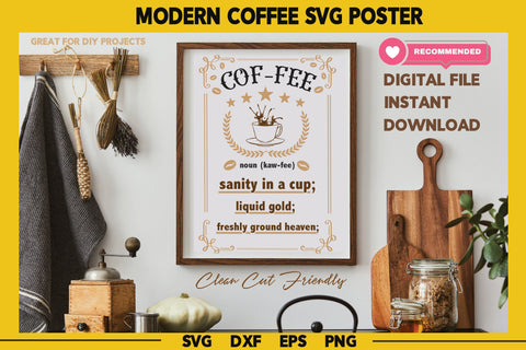 Coffee Definition Poster SVG SVG Nerd Mama Cut Files 