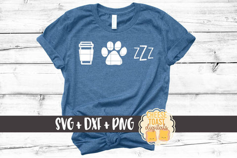 Coffee Dogs Naps SVG PNG DXF Cut Files SVG Cheese Toast Digitals 