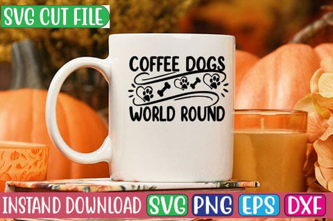 Coffee Dogs World Round SVG Cut File SVG Studio Innate 