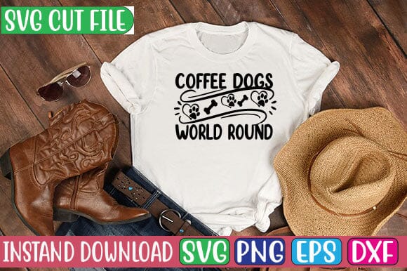 Coffee Dogs World Round SVG Cut File SVG Studio Innate 