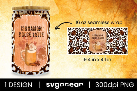 Coffee Drink Sublimation | PNG | 16 Oz Libbey Glass Sublimation SvgOcean 
