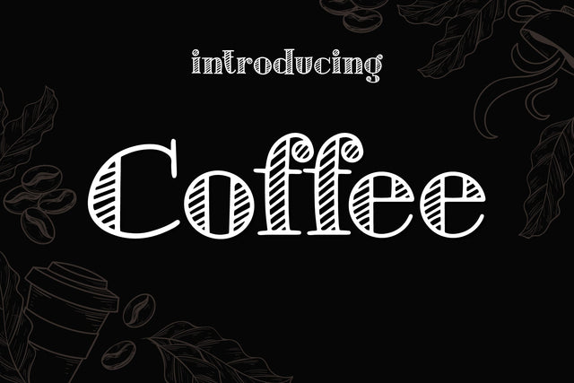 Coffee font Font Fox7 By Rattana 