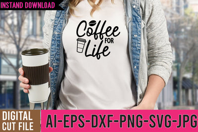 Coffee For Life SVG Cut File , Coffee SVG Bundle SVG BlackCatsMedia 