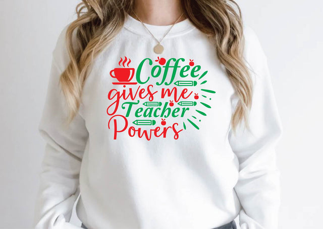 coffee gives me teacher powers SVG Design SVG farhad farhad 