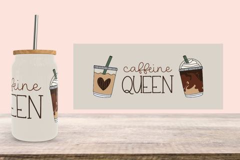 Coffee Glass Can Wrap Bundle, Iced Coffee Clipart, Coffee SVG Bundle SVG Designing Digitals 