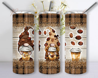 Coffee Gnome 20oz Skinny Tumbler Sublimation Designs Tumbler for Straight Tapered PNG Sublimation PixelChick 