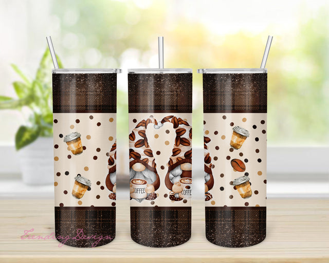 Coffee Gnome 20oz Skinny Tumbler Sublimation Designs Tumbler for Straight/Tapered PNG File Digital Download Sublimation TrendingDesign 