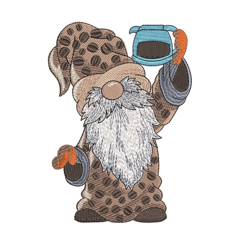 Coffee Gnome Embroidery/Applique DESIGNS ArtEMByNatalia 