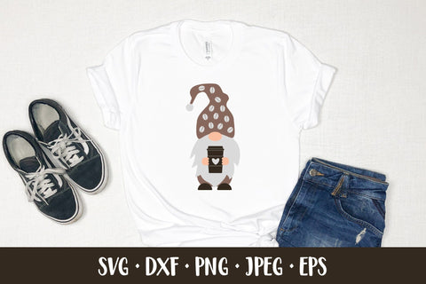 Coffee gnome SVG. Cute gnome holding cup SVG LaBelezoka 