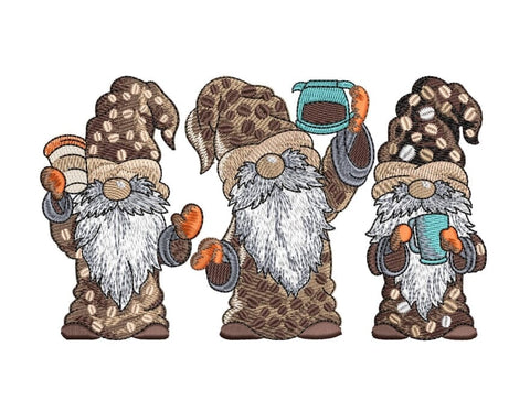 Coffee Gnomes Embroidery/Applique DESIGNS ArtEMByNatalia 