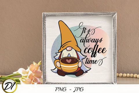 Coffee Gnomes Sublimation Bundle| Coffee Gnomes quotes SVG Evgenyia Guschina 