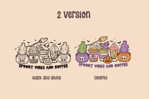 Coffee Halloween, spooky vibes and cooffe svg sublimation SVG dadan_pm 