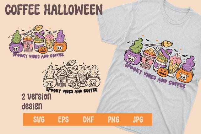 Coffee Halloween, spooky vibes and cooffe svg sublimation SVG dadan_pm 