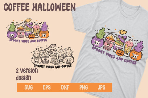Coffee Halloween, spooky vibes and cooffe svg sublimation SVG dadan_pm 