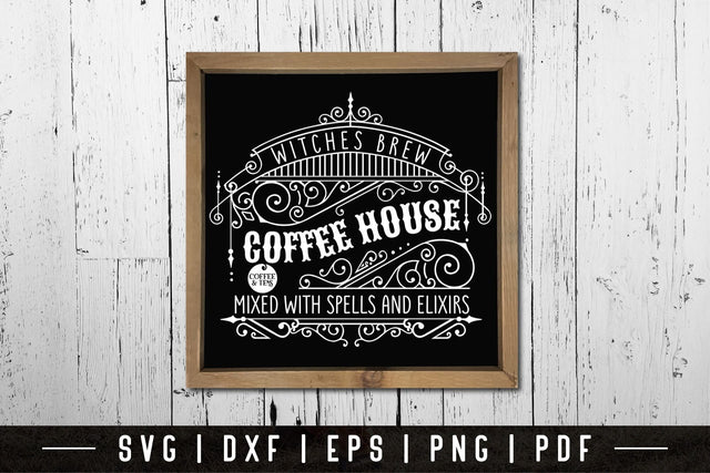Coffee House, Halloween Kitchen Sign SVG SVG CraftLabSVG 