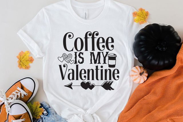 Coffee is my Valentine SVG Cut File,Coffee is my Valentine PNG SVG BlackCatsMedia 