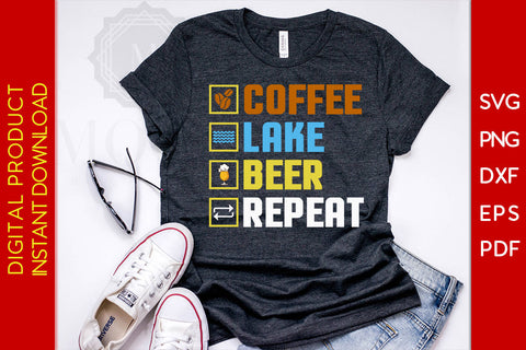 Coffee Lake Beer Repeat Beer SVG PNG PDF Cut File SVG Creativedesigntee 