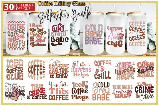 Coffee Libbey Glass Sublimation Bundle Sublimation Creativeart88 