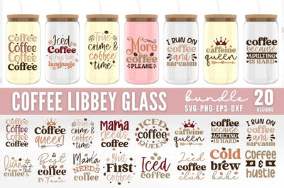 Coffee Libbey Glass SVG Bundle SVG DESIGNISTIC 