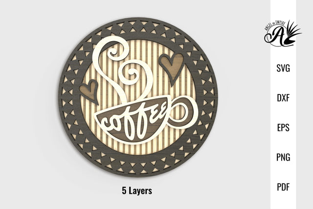 Coffee Love layered SVG files SVG Angel on Empire 