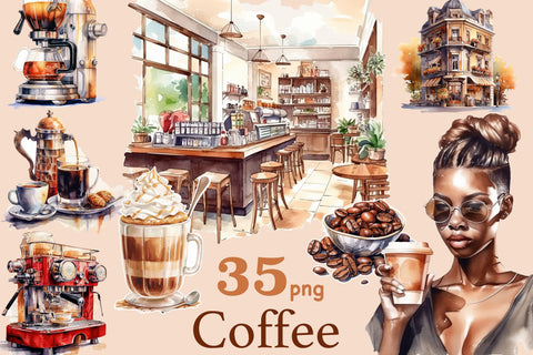 Coffee Lover Clipart | Coffee Junk Journal SVG GlamArtZhanna 