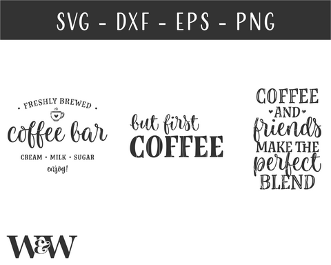 Coffee Lover SVG Bundle | Farmhouse Kitchen SVG SVG Wood And Walt 