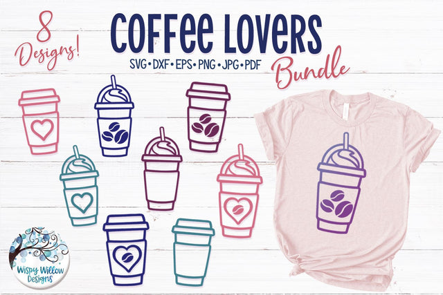 Coffee Lovers Bundle SVG Wispy Willow Designs 