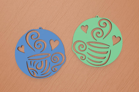 Coffee Lovers laser cut wall hangings SVG Angel on Empire 