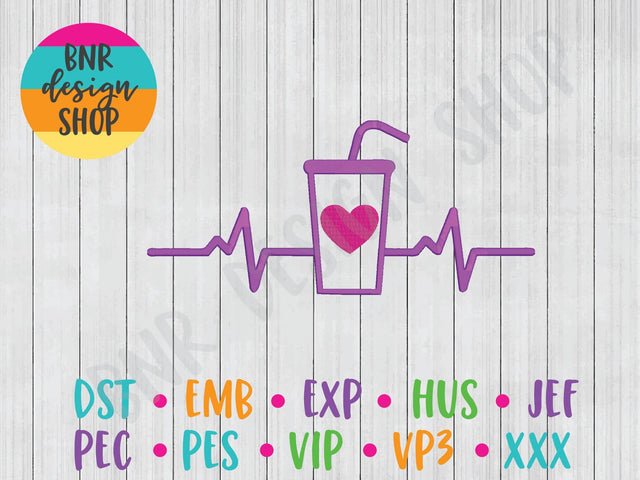 Coffee Machine Embroidery Design Embroidery/Applique BNRDesignShop 